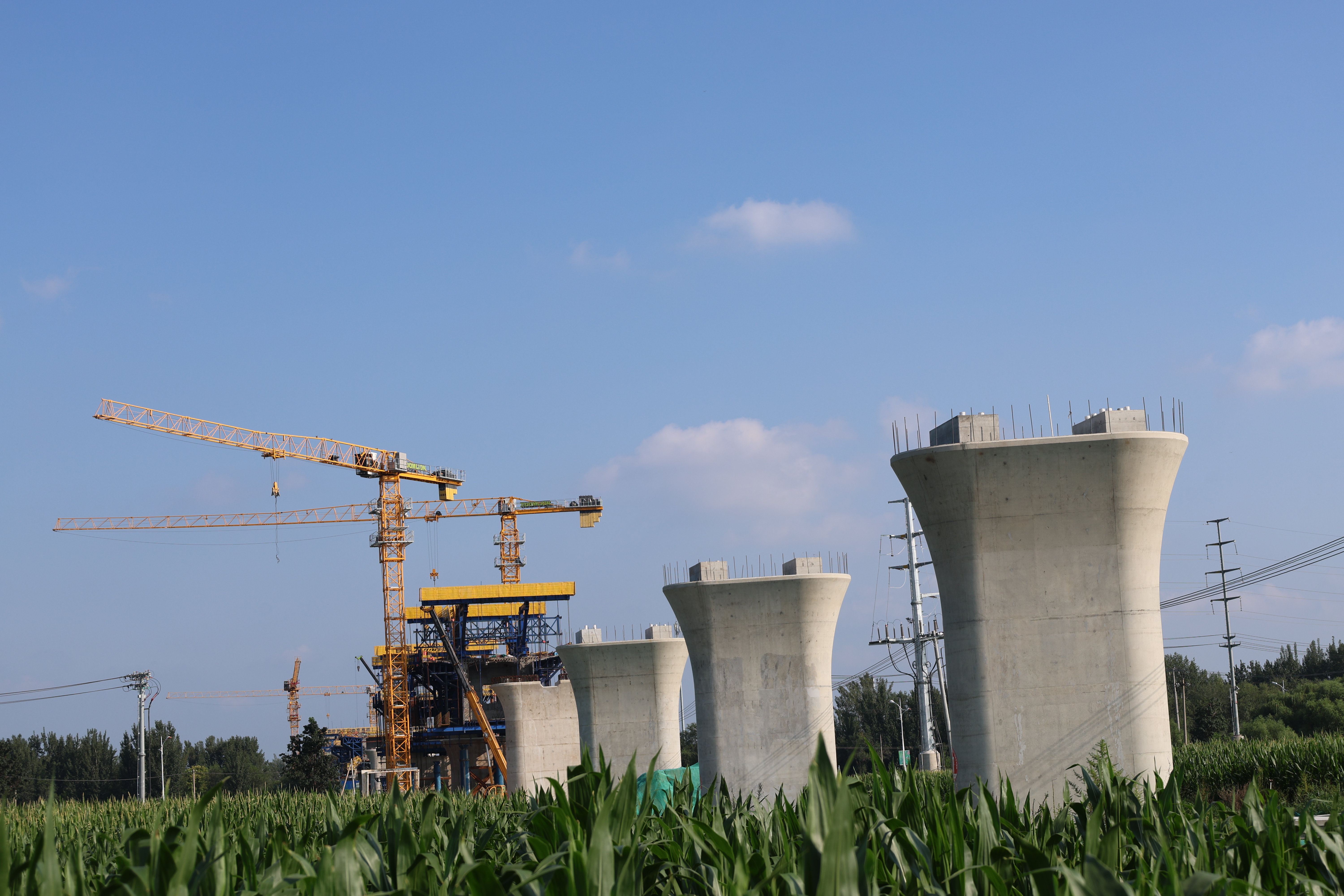 "工作人员介绍,标段内桥梁桩基设计3925根,目前已完成设计