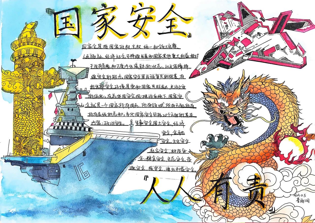 大观>正文>一幅幅精美的手抄报上不仅有图文并茂的国家安全知识介绍